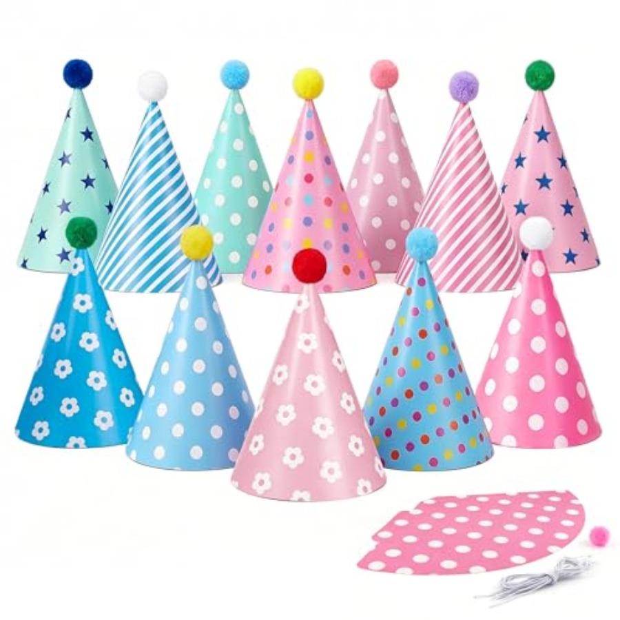 Beurio Pastel Party Hats for a - Party Hat Cone recension och pris