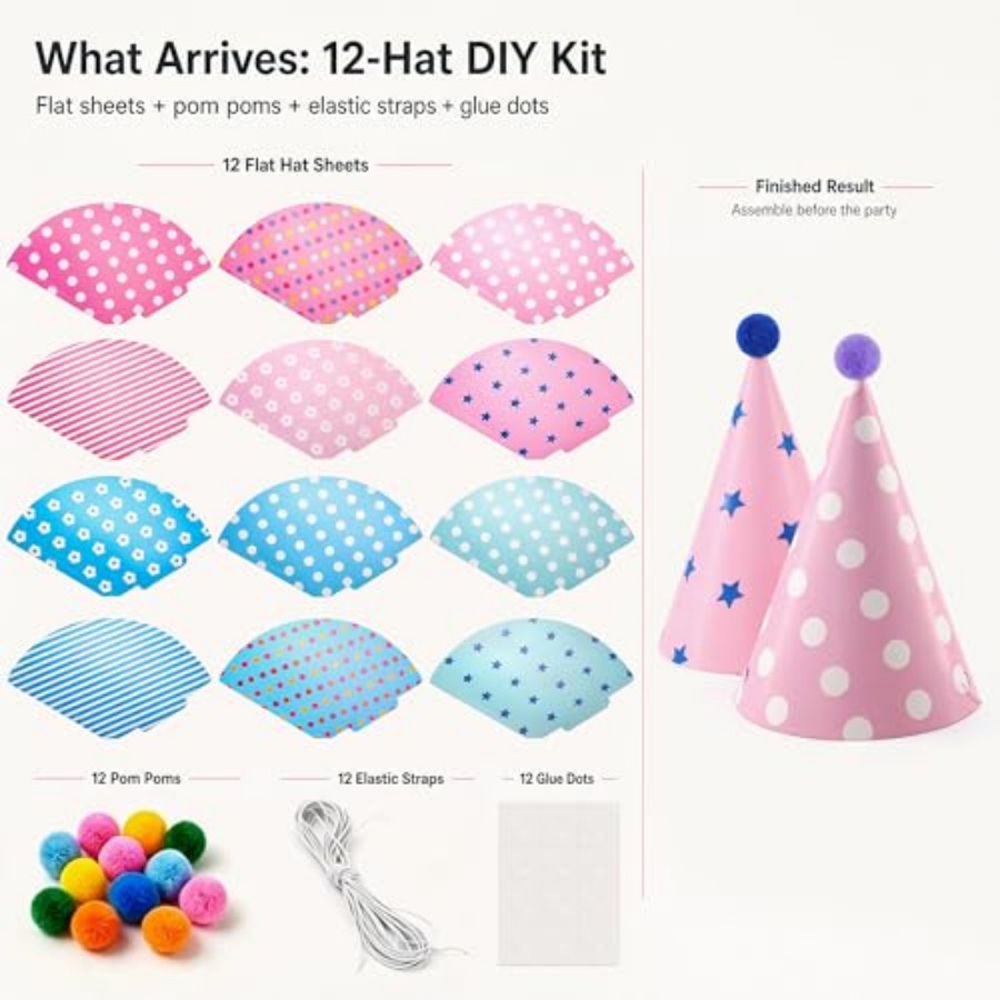 Beurio Pastel Party Hats for a - Party Hat Cone recension och pris