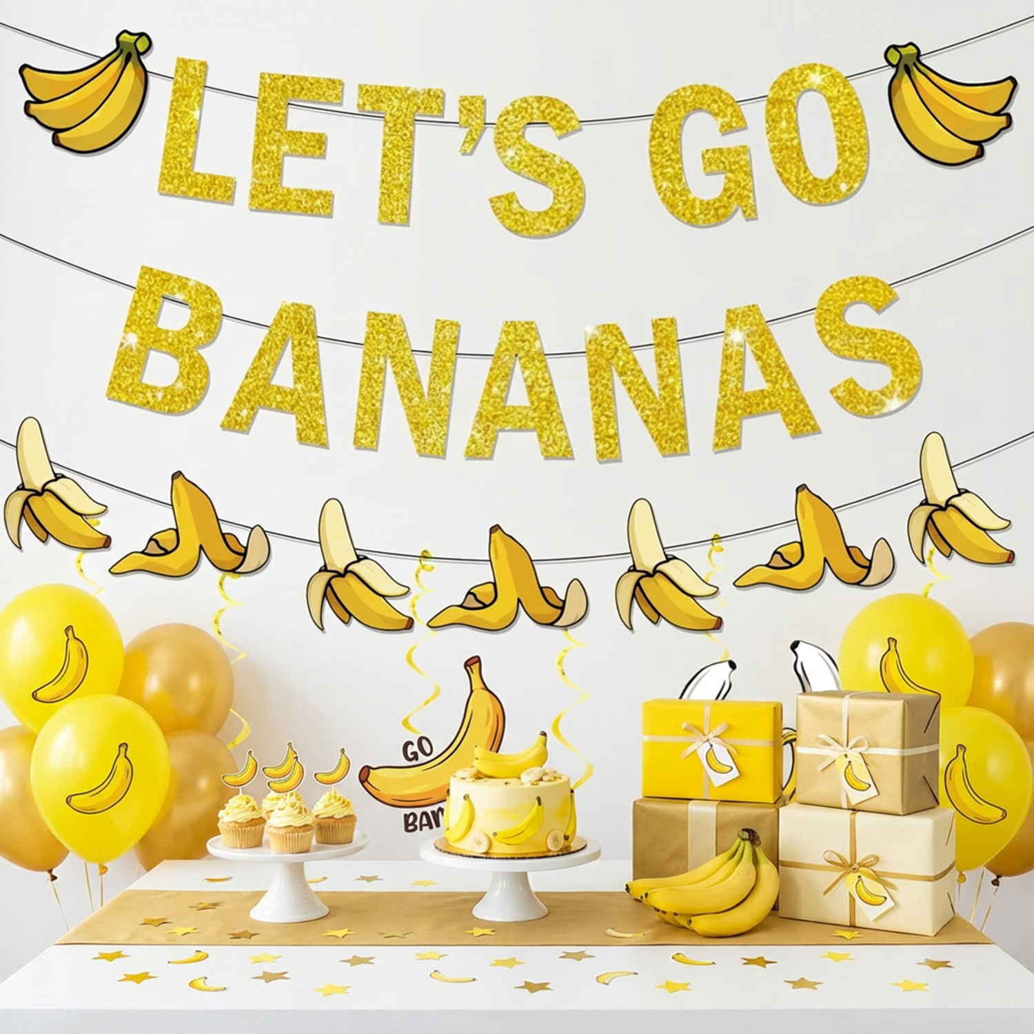 1Set Yellow Bananas Birthday B - Let'S Party Event Supply recension och pris