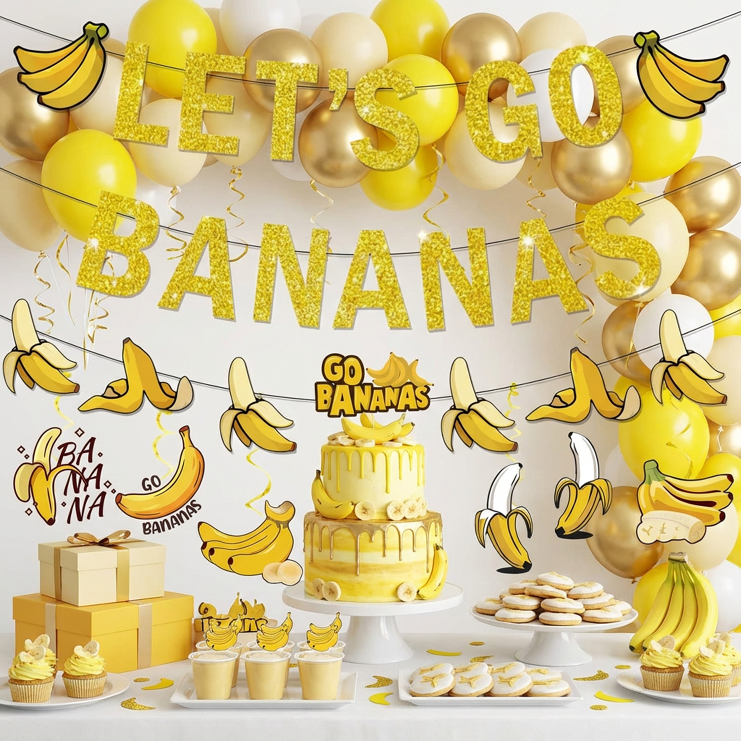 1Set Yellow Bananas Birthday B - Let'S Party Event Supply recension och pris