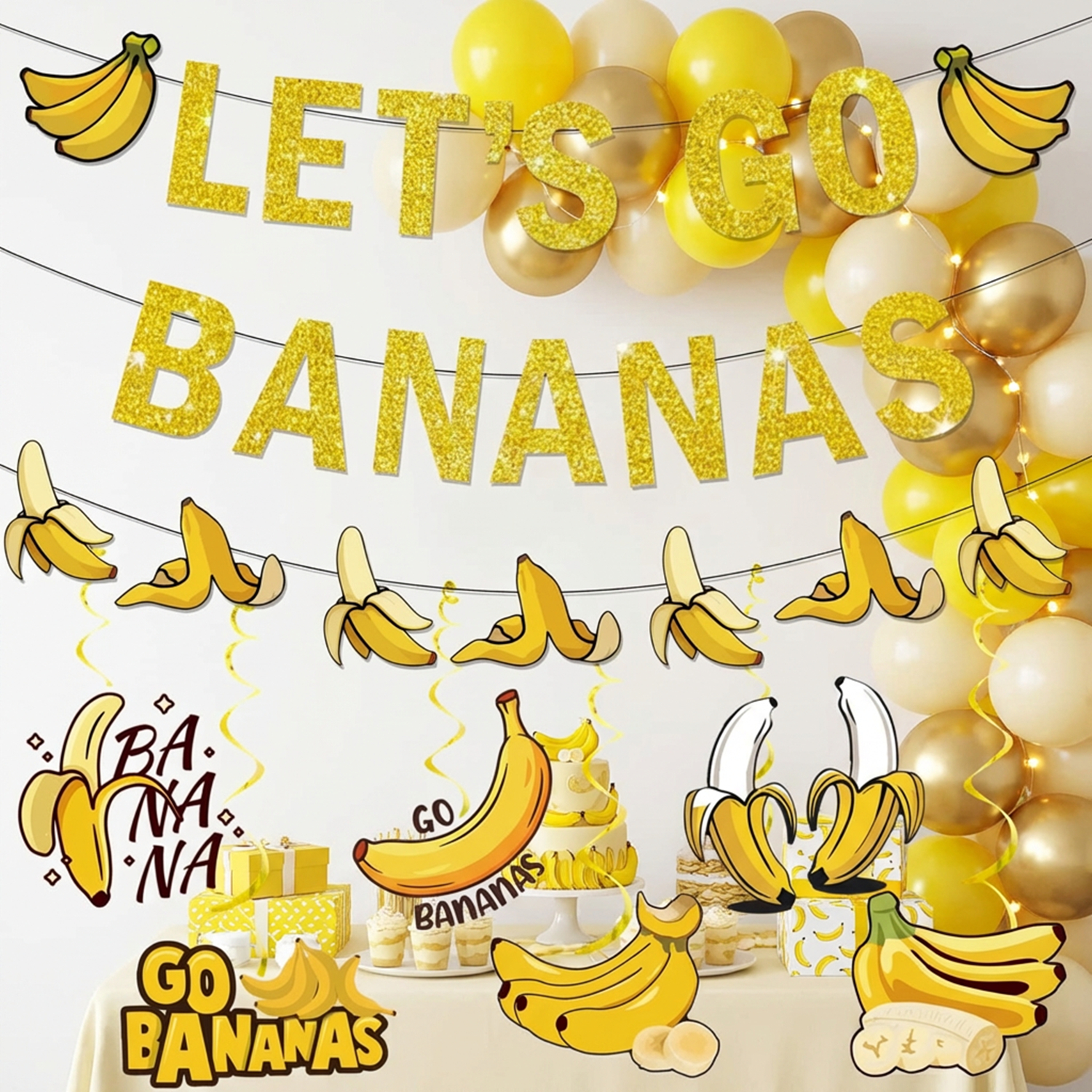 1Set Yellow Bananas Birthday B - Let'S Party Event Supply recension och pris