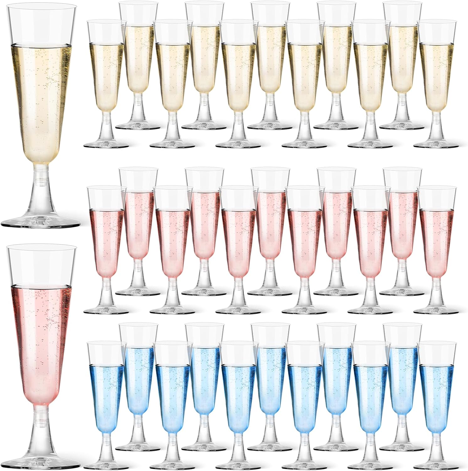 Plastic Champagne Flutes 40 Pa - Eve Party recension och pris