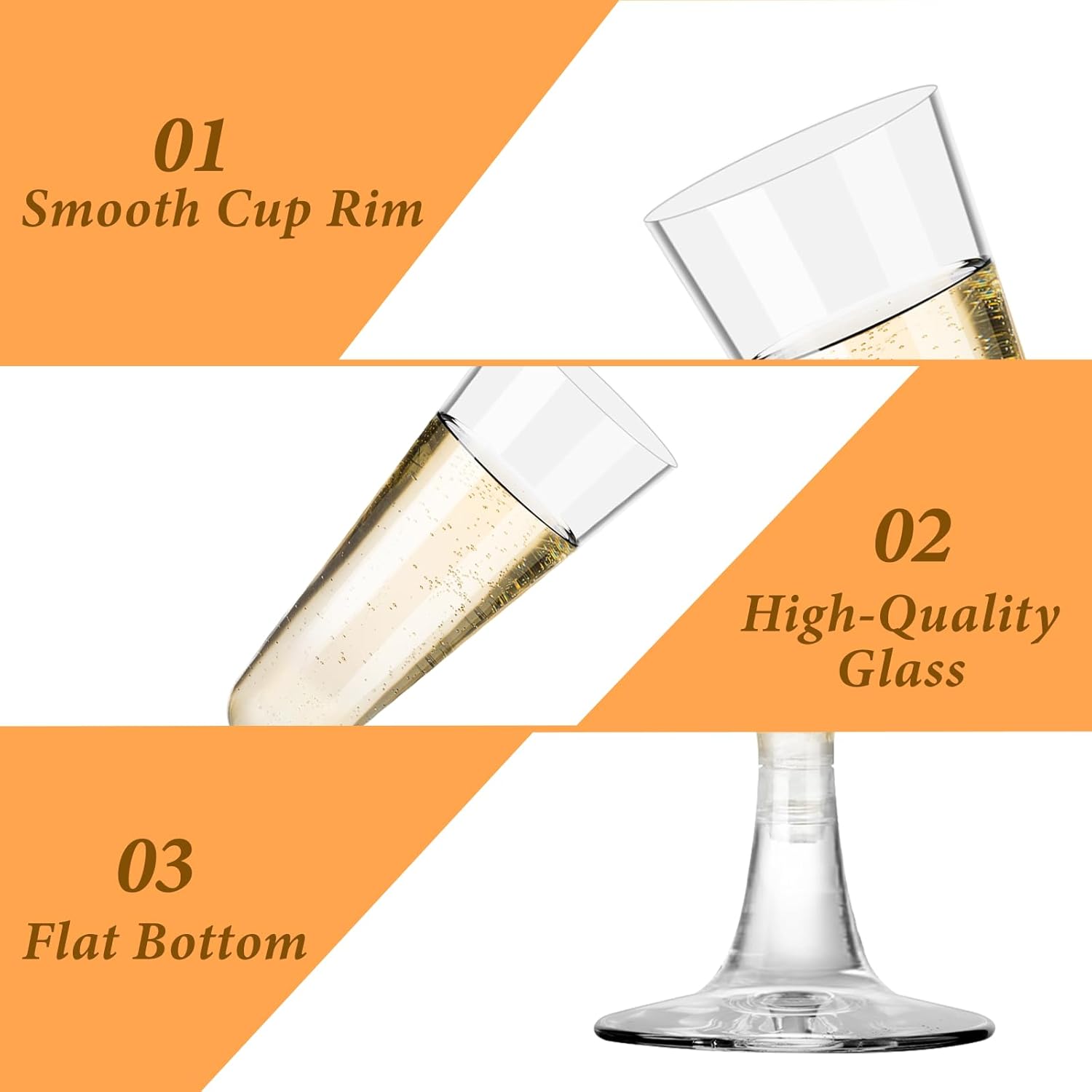 Plastic Champagne Flutes 40 Pa - Eve Party recension och pris